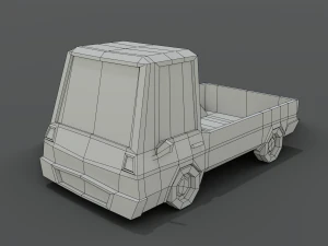 12 low poly cartoon cars 3D Model