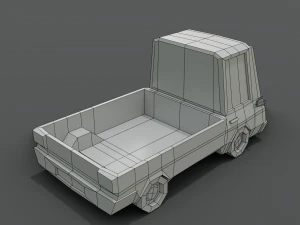 12 low poly cartoon cars 3D Model