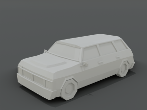 12 low poly cartoon cars 3D Modell
