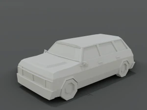 12 low poly cartoon cars 3D Model