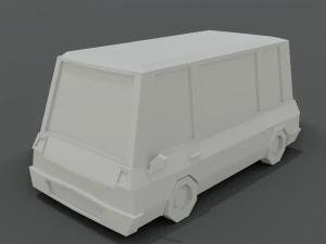 12 low poly cartoon cars 3D Model