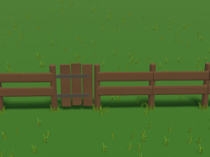 low poly fence 3D Model