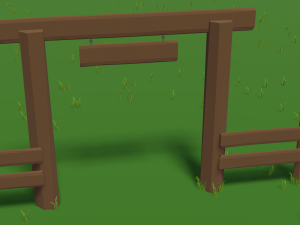 low poly fence 3D Model