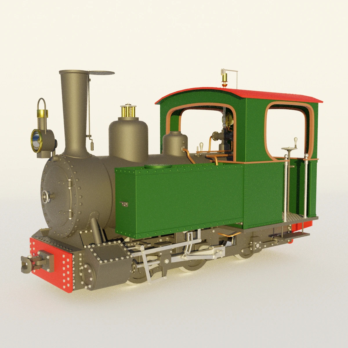 steam locomotive 3D Model .c4d .max .obj .3ds .fbx .stl .blend 