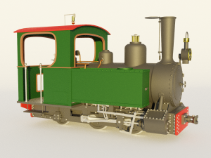 steam locomotive Modelo 3D