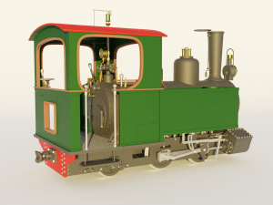 steam locomotive Modelo 3D