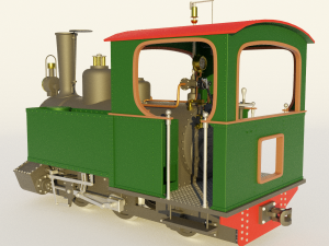 steam locomotive Modelo 3D