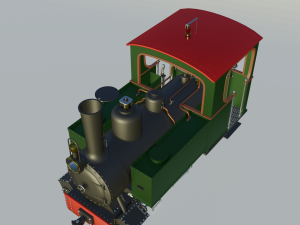 steam locomotive Modelo 3D