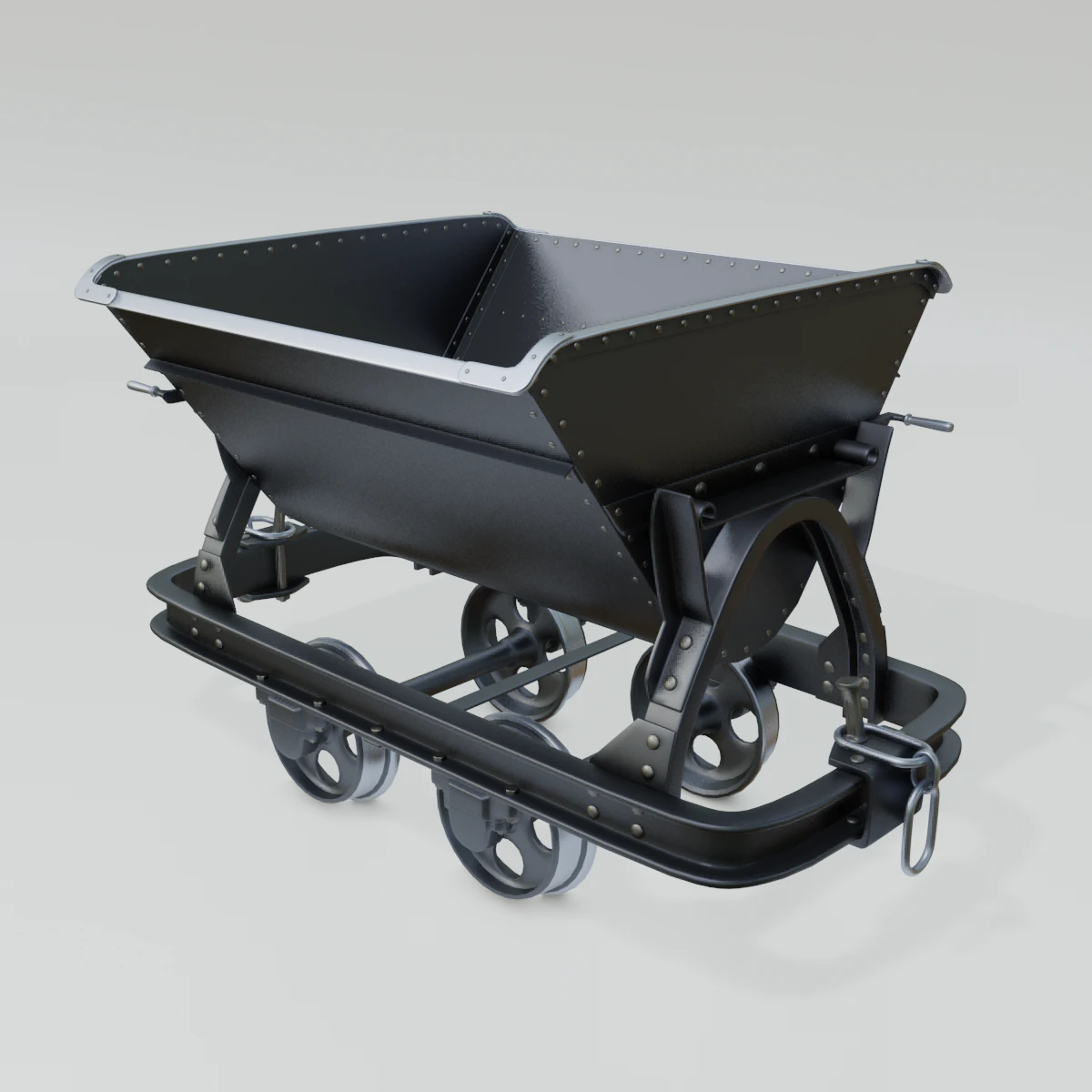 mining cart a 3D Model .c4d .max .obj .3ds .fbx .stl .blend 