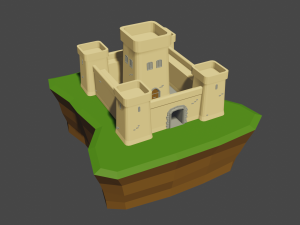 medieval castle 02 3D Model