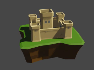 medieval castle 02 3D Model