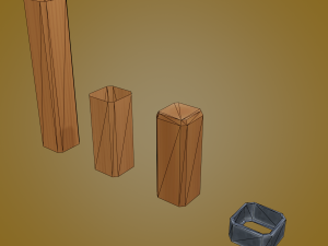 wooden stair 3D Model