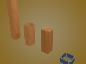 wooden stair 3D Model