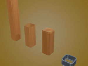 wooden stair 3D Model