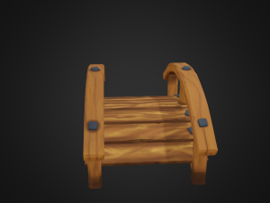 wooden bridge Model 3D