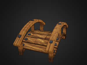 wooden bridge Model 3D