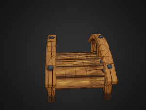 wooden bridge Model 3D
