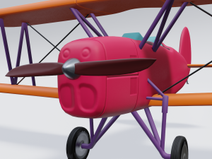 retro airplan Modelo 3D
