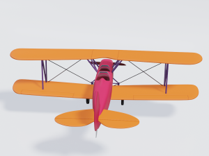 retro airplan Modelo 3D