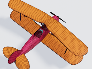 retro airplan Modelo 3D