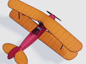 retro airplan 3D Model