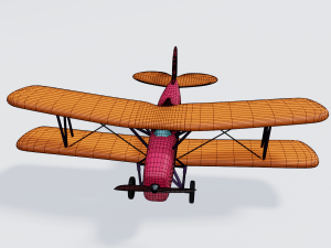 retro airplan Modelo 3D