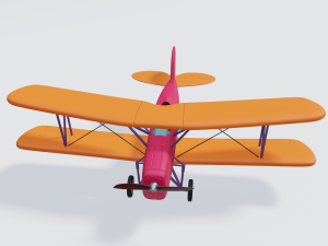 retro airplan Modelo 3D