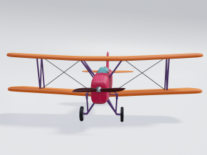 retro airplan Modelo 3D