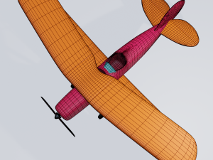 retro airplan Modelo 3D
