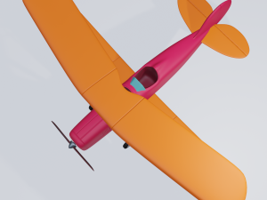 retro airplan Modelo 3D