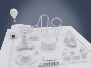 amusement park Modelo 3D