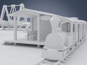 amusement park 3D Modell