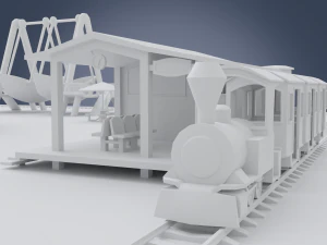 parque de divers&otilde;es Modelo 3D