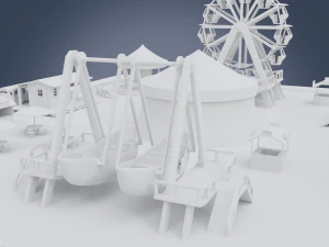 parque de divers&otilde;es Modelo 3D