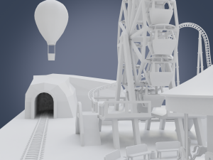 amusement park 3D Modell