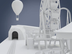 parque de divers&otilde;es Modelo 3D