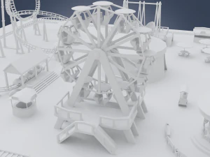 parque de divers&otilde;es Modelo 3D