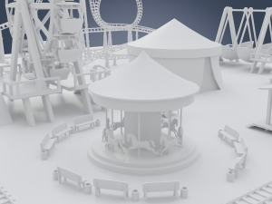 amusement park 3D Modell
