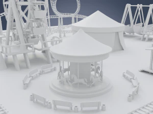 parque de divers&otilde;es Modelo 3D