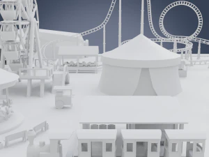 parque de divers&otilde;es Modelo 3D