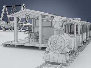 parque de divers&otilde;es Modelo 3D