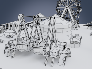 amusement park 3D Modell