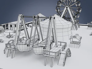 parque de divers&otilde;es Modelo 3D