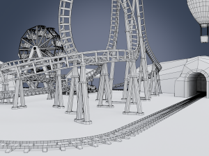 amusement park 3D Modell
