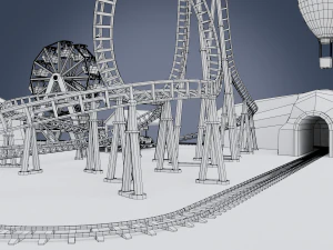 parque de divers&otilde;es Modelo 3D