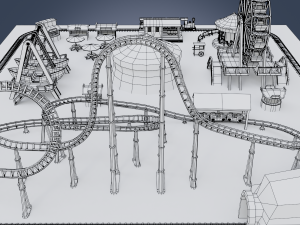 amusement park 3D Modell