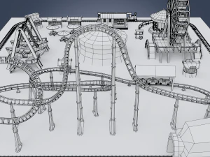 parque de divers&otilde;es Modelo 3D