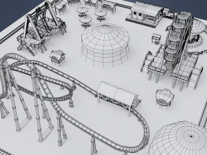 parque de divers&otilde;es Modelo 3D