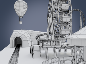 amusement park 3D Modell