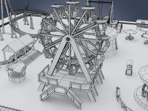amusement park 3D Modell